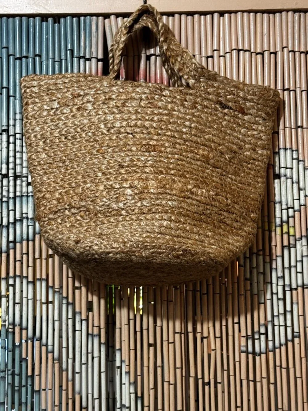 Ikea Tolkning Jute Natural Fibers Basket Tote, 705.126.48